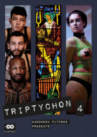 A poster for the Hardwerk gangbang film "Triptychon 4"