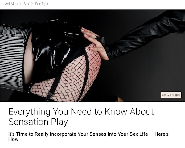 AskMen - Everything About Sensation Play Sex Tips